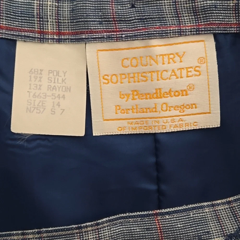 Silk Belnd Plaid Pencil Skirt - Picture 6 of 9